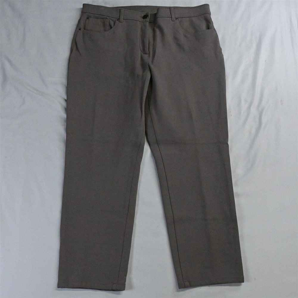 So Slimming by Chico's 2 Short / 12 Tan Brown Skinny Ponte Knit Stretch Jeans